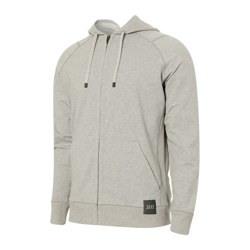 Saxx Light Gray Zip-Up Hoodie
